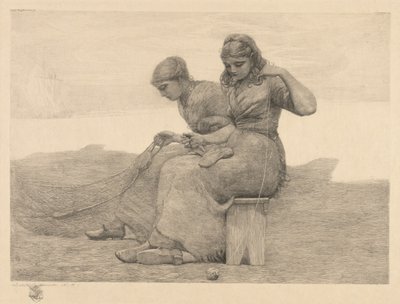 Naprawianie łez, 1888. autorstwa Winslow Homer