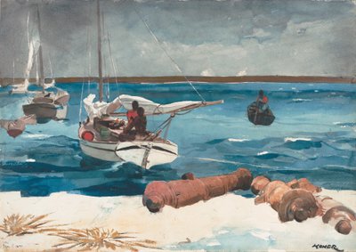 Nassau, 1899 (wc i grafit na złamanej bieli papierze) autorstwa Winslow Homer