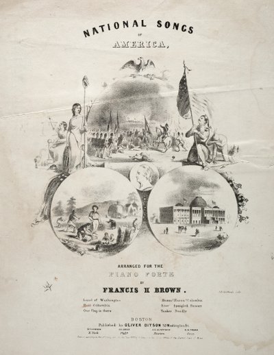National Songs of America - okładka nutowa. autorstwa Winslow Homer