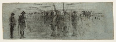 Oficer i adiutant podczas inspekcji eskadry autorstwa Winslow Homer