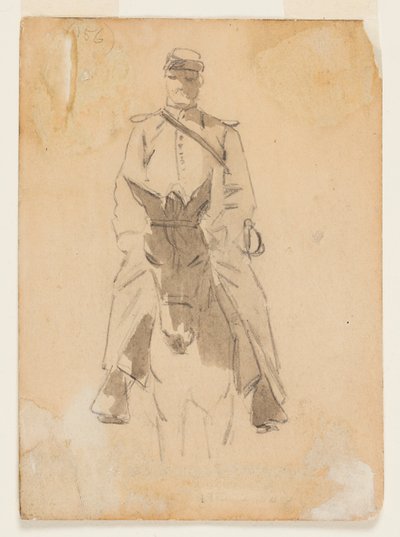Oficer i głowa konia autorstwa Winslow Homer