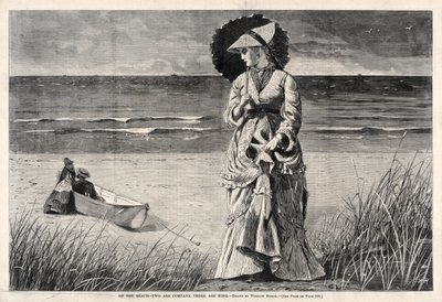On the Beach - Dwóch to firma, trzy to brak, 1872. autorstwa Winslow Homer