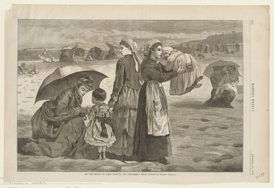 Na plaży w Long Branch - Godzina dzieci autorstwa Winslow Homer