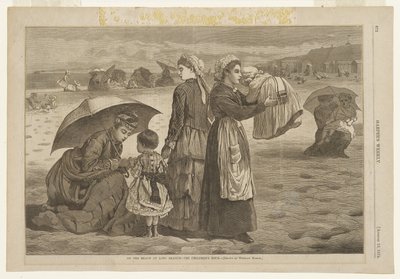 Na plaży w Long Branch - Godzina dzieci autorstwa Winslow Homer