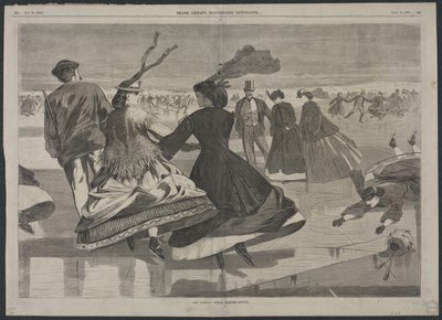 Nasz narodowy trening zimowy - łyżwiarstwo autorstwa Winslow Homer