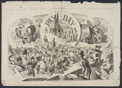 Dzień wypłaty w Armii Potomaku, 1863. autorstwa Winslow Homer