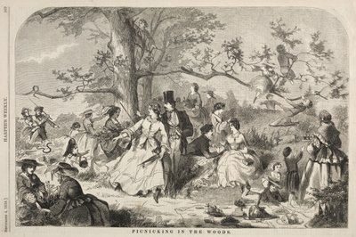 Piknik w lesie, 1858. autorstwa Winslow Homer