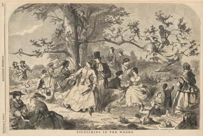 Piknik w lesie, od Harper autorstwa Winslow Homer