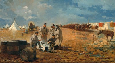 Deszczowy dzień w obozie, 1871 autorstwa Winslow Homer
