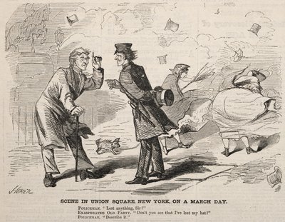 Scena na Union Square w Nowym Jorku w marcowy dzień autorstwa Winslow Homer