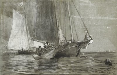 Szkuner w Kotwicy, 1884 autorstwa Winslow Homer