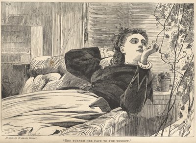 „Odwróciła twarz ku oknu” autorstwa Winslow Homer