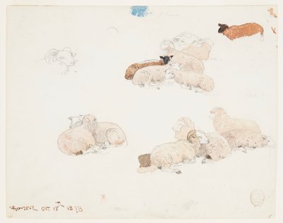 Odpoczywająca owca autorstwa Winslow Homer