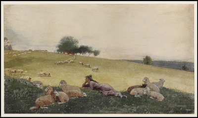 Pasterka z farmy Houghton, 1878 autorstwa Winslow Homer