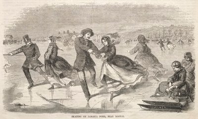 Jazda na łyżwach na stawie Jamaica w pobliżu Bostonu autorstwa Winslow Homer