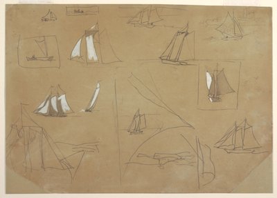 Szkice łodzi żaglowych autorstwa Winslow Homer