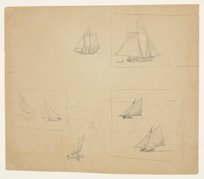 Szkice łodzi żaglowych autorstwa Winslow Homer