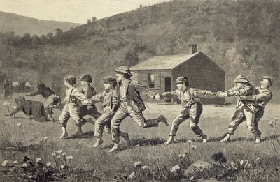 Snap the Whip (drzeworyt) autorstwa Winslow Homer