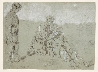 Żołnierz dający wodę rannemu towarzyszowi autorstwa Winslow Homer