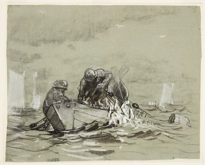 Studium dla „Sieć śledziowa” autorstwa Winslow Homer