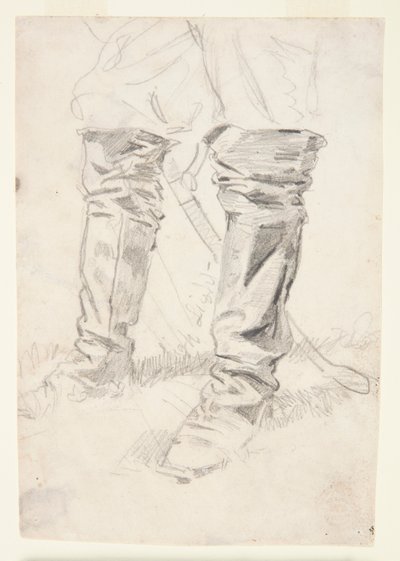 Studium butów oficera kawalerii autorstwa Winslow Homer
