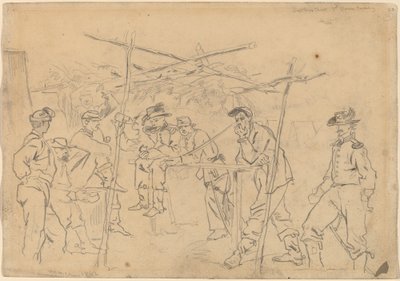 Namiot Sutlera, 3. Kawaleria Pensylwanii [recto], 1862. autorstwa Winslow Homer