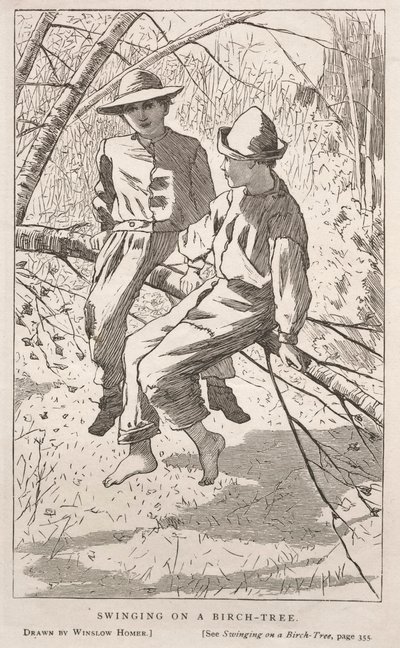 Huśtanie się na brzozie autorstwa Winslow Homer