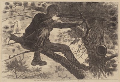 Armia Potomaku - Strzelec wyborowy na pikiecie, opublikowana w 1862 r. autorstwa Winslow Homer