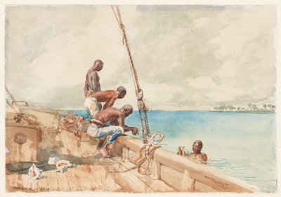 The Conch Divers, 1885 (wc nad grafitem na papierze) autorstwa Winslow Homer