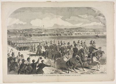 Wielka parada w obozie Massachusetts, niedaleko Concord, 9 września 1859 r. autorstwa Winslow Homer