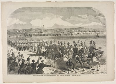 The Grand Review w Camp Massachusetts, niedaleko Concord, 9 września 1859, 1859. autorstwa Winslow Homer