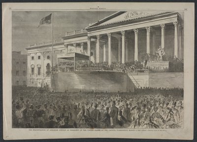Inauguracja Abrahama Lincolna na prezydenta Stanów Zjednoczonych, 4 marca 1861, 1861. autorstwa Winslow Homer