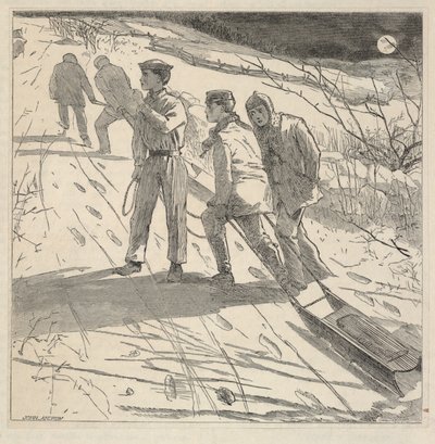 The Midnight Coast, z The Riverside Magazine for Young People, styczeń 1867 r. autorstwa Winslow Homer