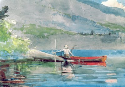 Czerwony kajak, 1884 autorstwa Winslow Homer