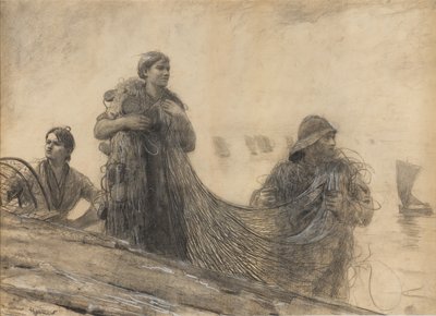 Sieć na łososia autorstwa Winslow Homer