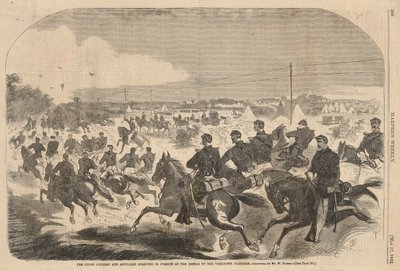 Unia kawalerii i artylerii w pogoni za rebeliantami w górę Yorktown Turnpike, od Harper autorstwa Winslow Homer