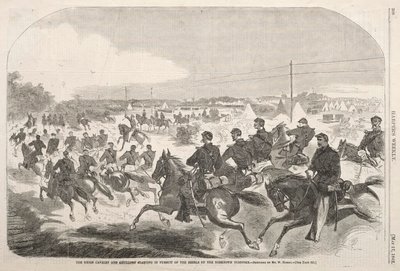 Kawaleria i artyleria Unii ruszają w pościg za rebeliantami w górę Yorktown Turnpike autorstwa Winslow Homer