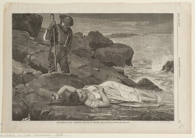 Wrak statku Atlantic wyrzucony przez morze na brzeg autorstwa Winslow Homer