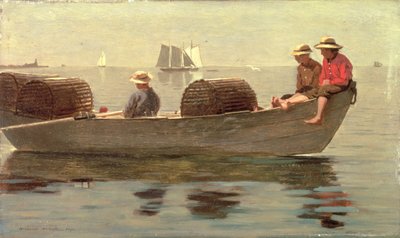 Trzech chłopców w Dory, 1873 autorstwa Winslow Homer