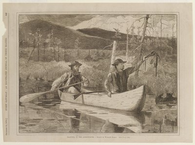 Łapanie w pułapki w górach Adirondack autorstwa Winslow Homer