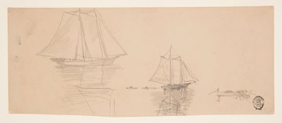 Dwa szkunery i Dories autorstwa Winslow Homer