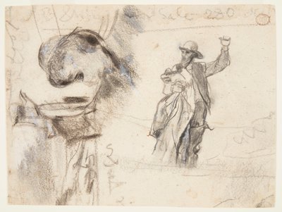 Dwa studia marynarza z podniesioną ręką autorstwa Winslow Homer