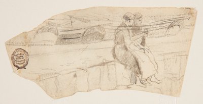 Dwie kobiety siedzące na nadmorskiej ścianie, Cullercoats, Anglia autorstwa Winslow Homer