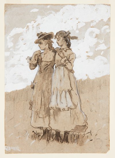 Dwie młode dziewczyny autorstwa Winslow Homer