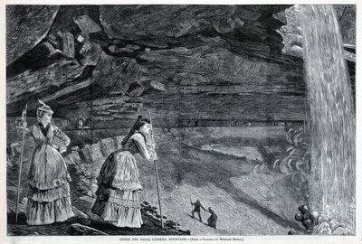 Pod wodospadem, góry Catskill, z Harper