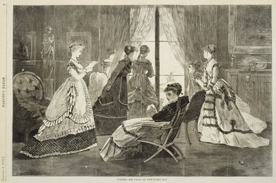 Шинэ жилийн дуудлагыг хүлээж байна, 1869 оны 1-р сарын 2 (модон сийлбэр)поли autorstwa Winslow Homer