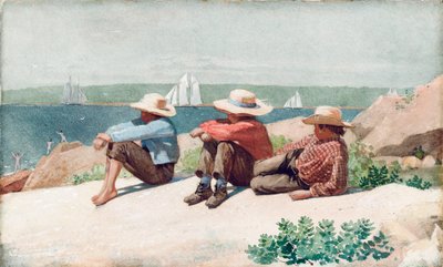 Obserwowanie statków, Gloucester, 1875 autorstwa Winslow Homer