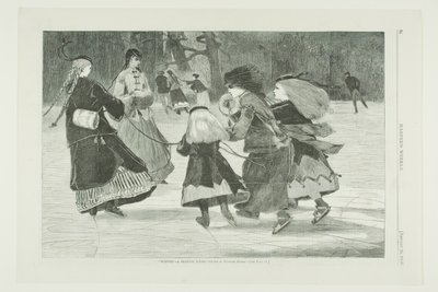"Zima" - Scena łyżwiarska autorstwa Winslow Homer
