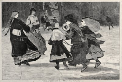 Zima - scena na łyżwach, 1868. autorstwa Winslow Homer