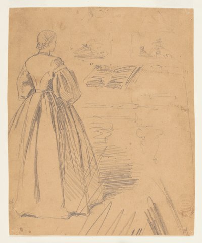 Kobieta stojąca przed fortepianem autorstwa Winslow Homer